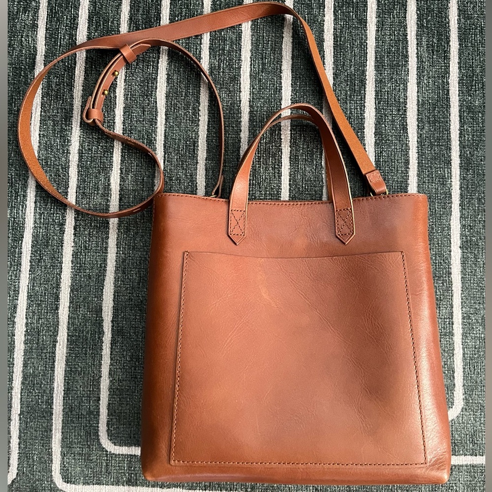 Madewell Zip-Top Small Transport Tote Leather